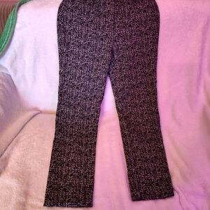 Calvin Klein Black and White Straight Leg Pants